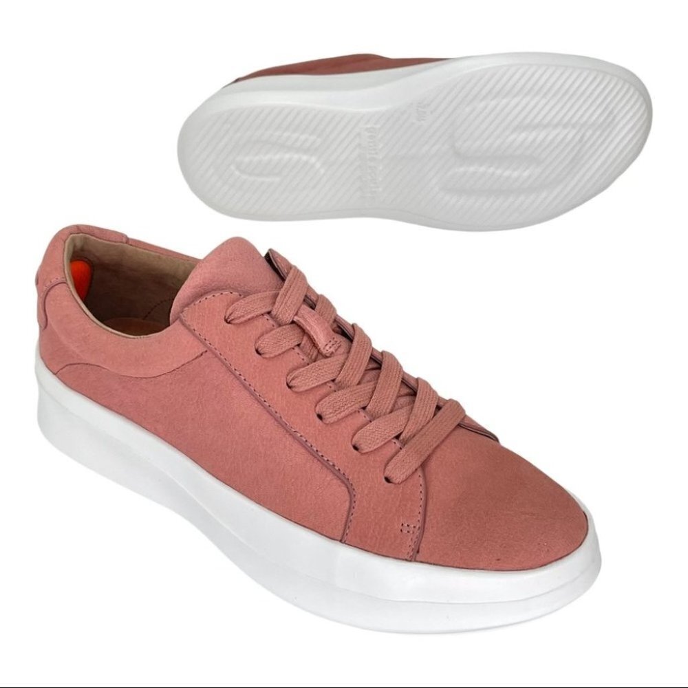 Gentle Souls by Kenneth Cole Rosette Pink Leather Womens Sneakers - Picture 11 of 12
